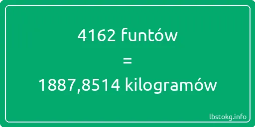 4162 funtów do kilogramów - 4162 funtów do kilogramów