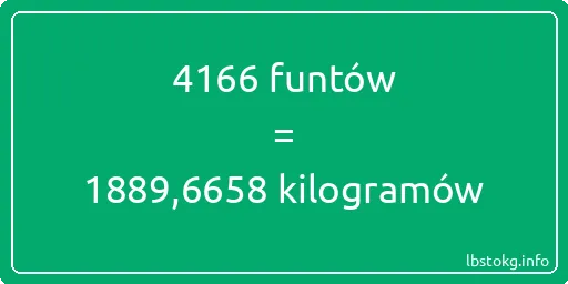 4166 funtów do kilogramów - 4166 funtów do kilogramów