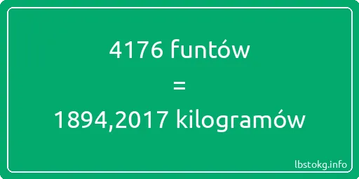 4176 funtów do kilogramów - 4176 funtów do kilogramów