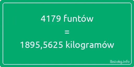 4179 funtów do kilogramów - 4179 funtów do kilogramów