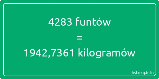 4283 funtów do kilogramów - 4283 funtów do kilogramów