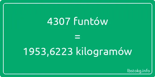 4307 funtów do kilogramów - 4307 funtów do kilogramów