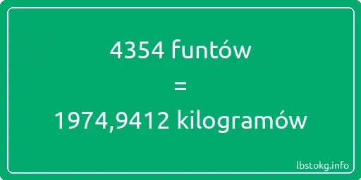 4354 funtów do kilogramów - 4354 funtów do kilogramów