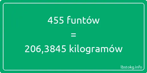 455 funtów do kilogramów - 455 funtów do kilogramów