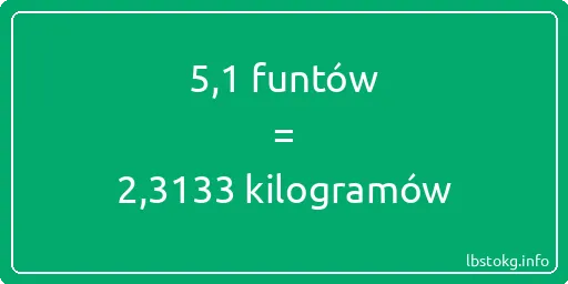 5-1 funtów do kilogramów - 5-1 funtów do kilogramów