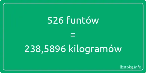 526 funtów do kilogramów - 526 funtów do kilogramów