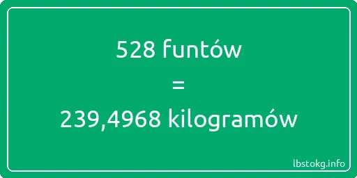 528 funtów do kilogramów - 528 funtów do kilogramów