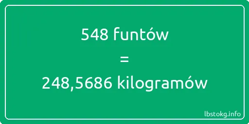 548 funtów do kilogramów - 548 funtów do kilogramów