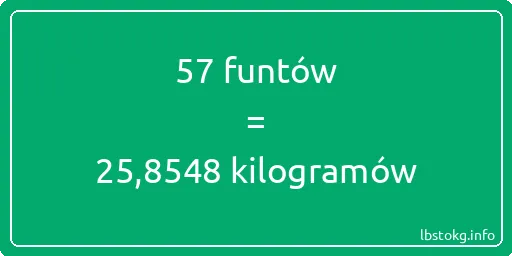 57 funtów do kilogramów - 57 funtów do kilogramów