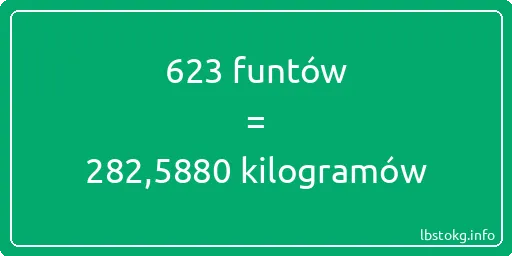 623 funtów do kilogramów - 623 funtów do kilogramów