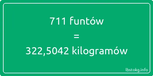 711 funtów do kilogramów - 711 funtów do kilogramów