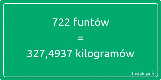 722 funtów do kilogramów - 722 funtów do kilogramów