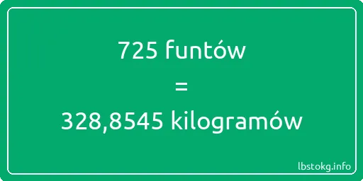 725 funtów do kilogramów - 725 funtów do kilogramów