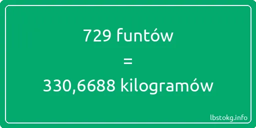 729 funtów do kilogramów - 729 funtów do kilogramów