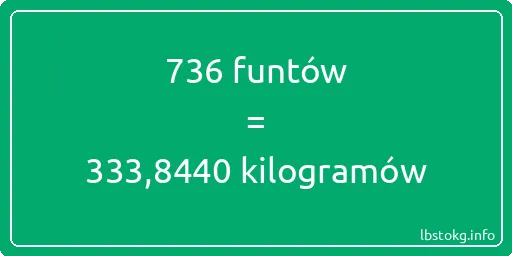 736 funtów do kilogramów - 736 funtów do kilogramów