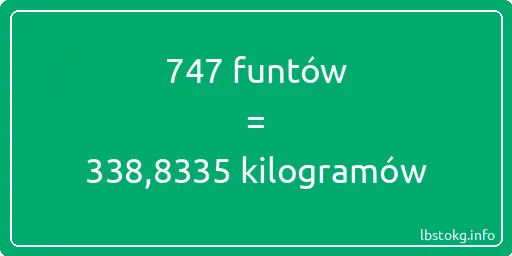 747 funtów do kilogramów - 747 funtów do kilogramów