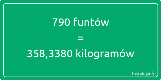 790 funtów do kilogramów - 790 funtów do kilogramów