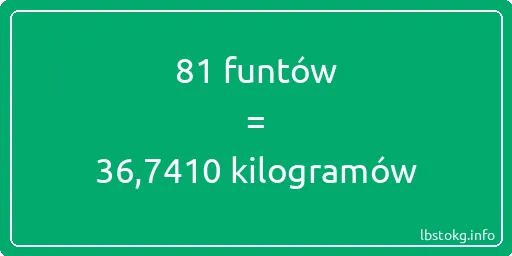 81 funtów do kilogramów - 81 funtów do kilogramów