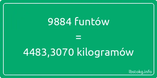 9884 funtów do kilogramów - 9884 funtów do kilogramów