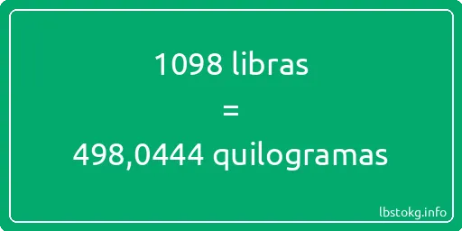 1098 libras a quilogramas - 1098 libras a quilogramas