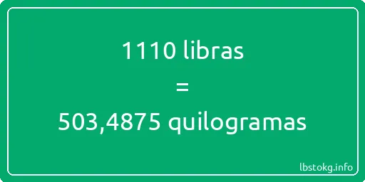 1110 libras a quilogramas - 1110 libras a quilogramas