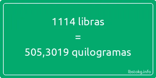 1114 libras a quilogramas - 1114 libras a quilogramas