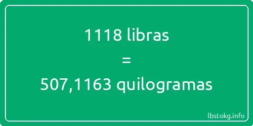 1118 libras a quilogramas - 1118 libras a quilogramas