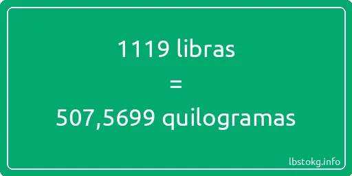 1119 libras a quilogramas - 1119 libras a quilogramas