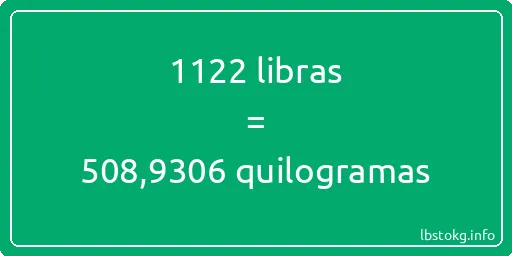 1122 libras a quilogramas - 1122 libras a quilogramas