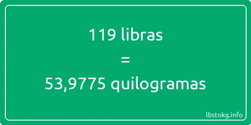 119 libras a quilogramas - 119 libras a quilogramas