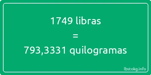 1749 libras a quilogramas - 1749 libras a quilogramas