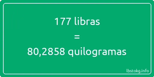 177 libras a quilogramas - 177 libras a quilogramas