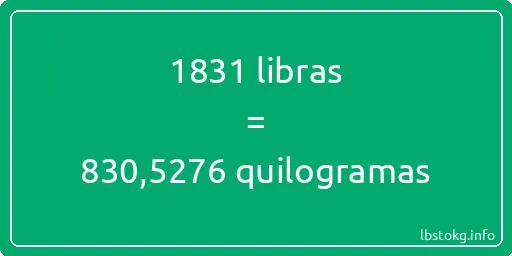 1831 libras a quilogramas - 1831 libras a quilogramas