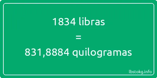 1834 libras a quilogramas - 1834 libras a quilogramas