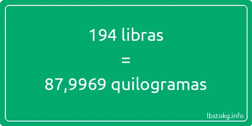 194 libras a quilogramas - 194 libras a quilogramas