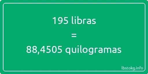 195 libras a quilogramas - 195 libras a quilogramas