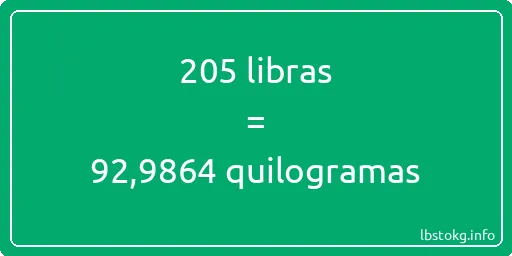 205 libras a quilogramas - 205 libras a quilogramas