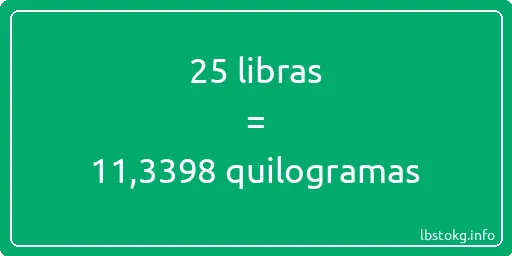 25 libras a quilogramas - 25 libras a quilogramas