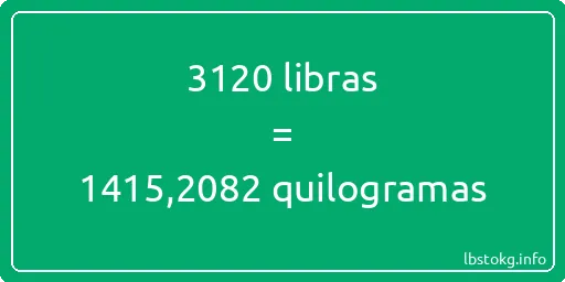 3120 libras a quilogramas - 3120 libras a quilogramas