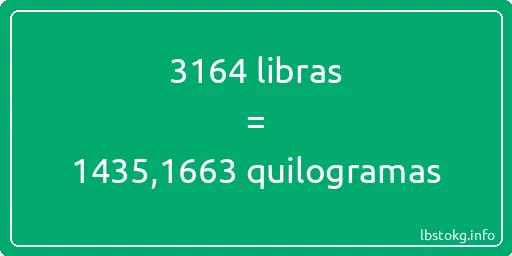 3164 libras a quilogramas - 3164 libras a quilogramas