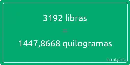 3192 libras a quilogramas - 3192 libras a quilogramas