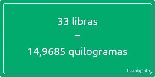 33 libras a quilogramas - 33 libras a quilogramas