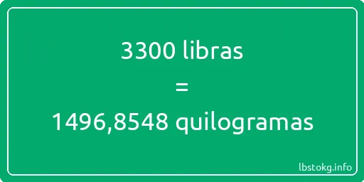 3300 libras a quilogramas - 3300 libras a quilogramas