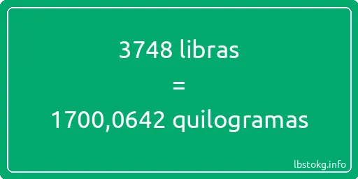 3748 libras a quilogramas - 3748 libras a quilogramas