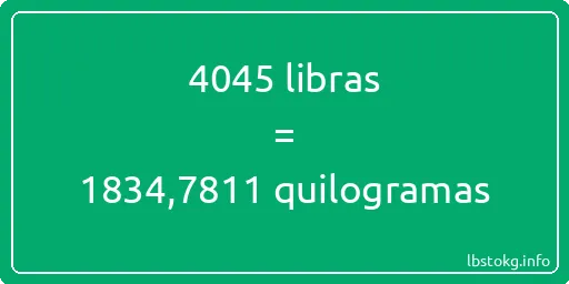 4045 libras a quilogramas - 4045 libras a quilogramas