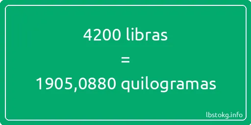 4200 libras a quilogramas - 4200 libras a quilogramas