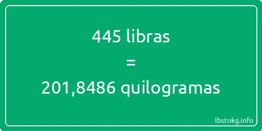 445 libras a quilogramas - 445 libras a quilogramas