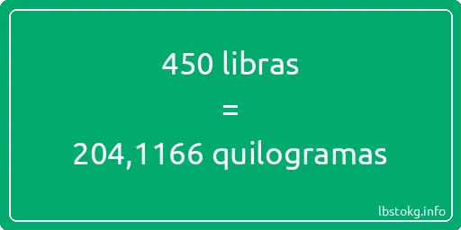 450 libras a quilogramas - 450 libras a quilogramas