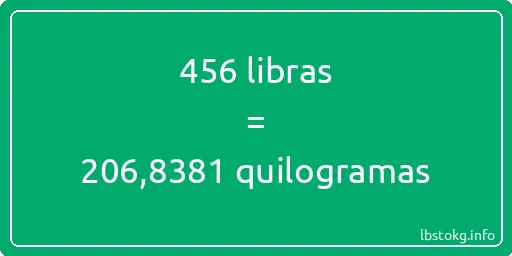 456 libras a quilogramas - 456 libras a quilogramas