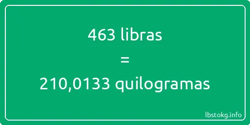 463 libras a quilogramas - 463 libras a quilogramas